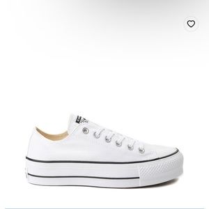 Womens Converse All Star platform Lift Lo Sneaker - White